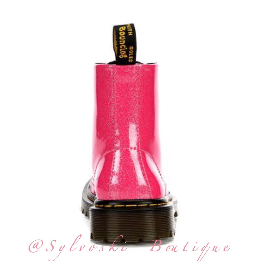 🔥 DR.MARTENS WOMENS LUANA COMBAT BOOT - PINK NWT - Picture 4 of 12